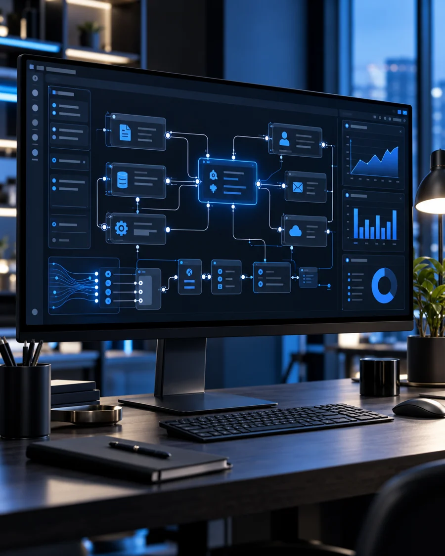 Workflow d’automatisation sur écran